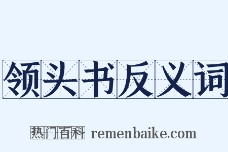 领头书反义词是什么意思的图片